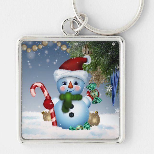 Snowman Santa Key Ring (Front)