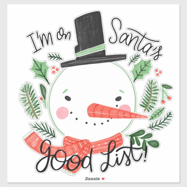 Snowman Santas good List (Sheet)