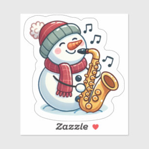 Snowman Saxophonist at Christmas
