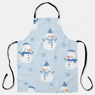 Snowman seamless pattern,winter background,winter  apron