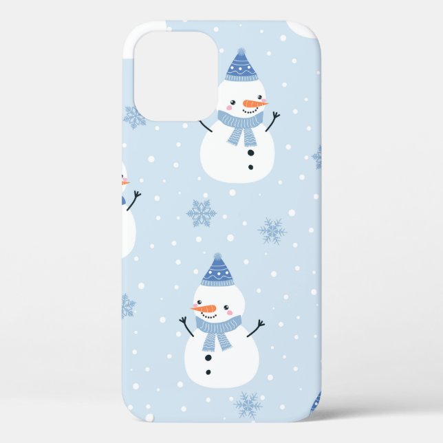 Snowman seamless pattern,winter background,winter  Case-Mate iPhone case (Back)