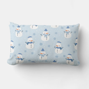 Snowman seamless pattern,winter background,winter lumbar cushion