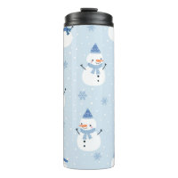 Snowman seamless pattern,winter background,winter