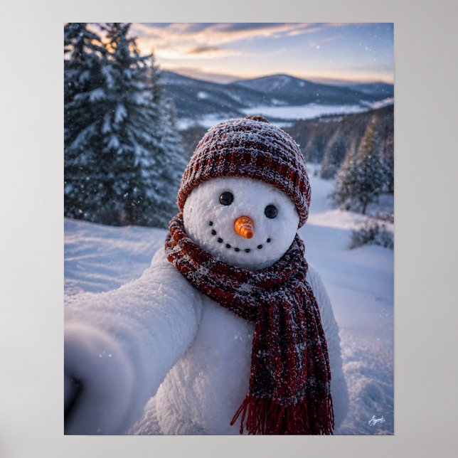 Snowman Selfie Poster (Front)