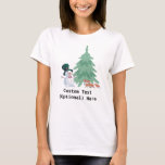 Snowman Shirt | Christmas Winter Wonderland Shirt<br><div class="desc">Step into the enchanting world of winter with our "Winter Wonderland Snowman & Fox" Christmas T-Shirt! Add customised Christmas text (optional) and you are all set to go with your one-of-a-kind whimsical tee that is not just a piece of clothing; it's a journey into the magic of the season. The...</div>