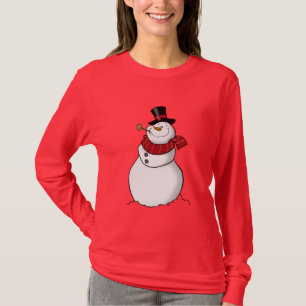 Snowman Shirt Red