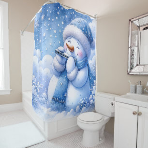 Snowman Shower Curtain