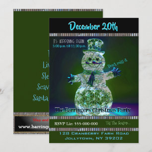 Snowman Showman Annual Christmas Party Invitation