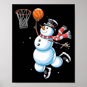 Snowman Sketll Christmas Shirt Boys Christmas Sket Poster