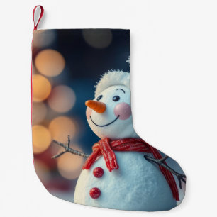 snowman small christmas stocking