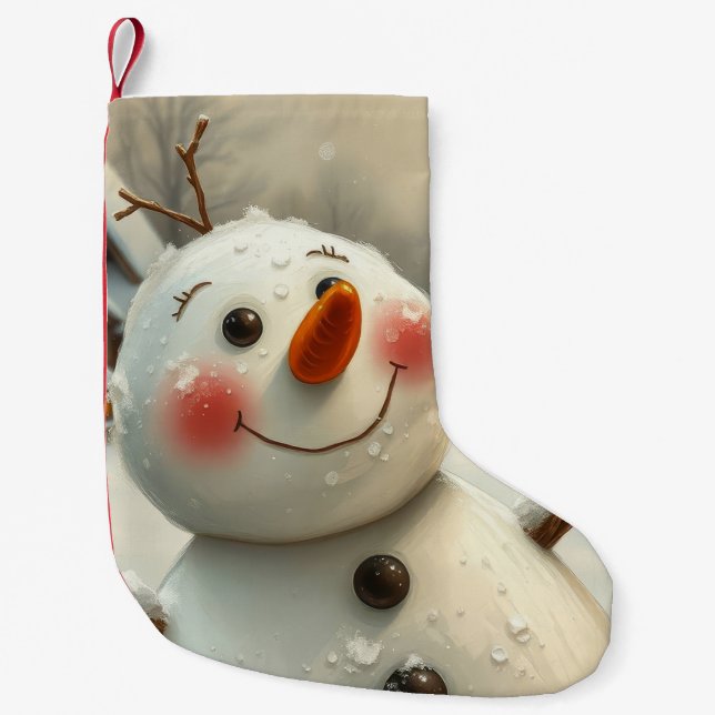 snowman small christmas stocking (Front)