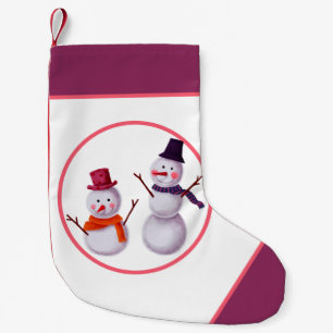Snowman   small christmas stocking