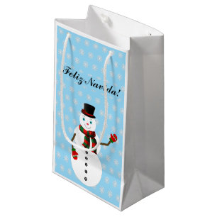 snowman small gift bag