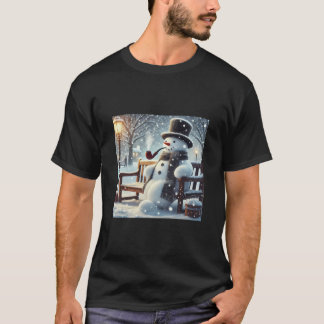 snowman smoking T-Shirt