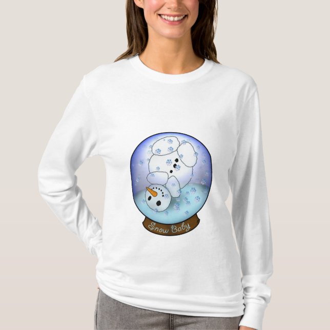 Snowman Snow Globe Baby T-Shirt (Front)