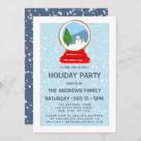 Snowman Snow Globe Cookie Illustration Holiday