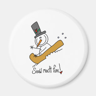 Snowman Snow Much Fun Magnet