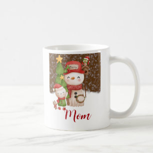 Snowman, Snow Mum Christmas Personalised Coffee Mug