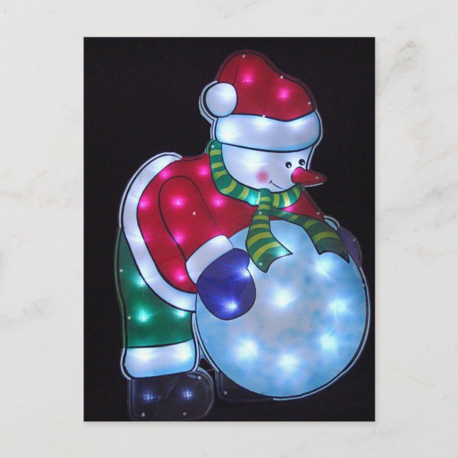 Snowman Snowbal Postcard (Front)