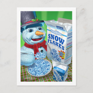 snowman_snowflakes postcard