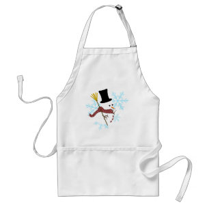 snowman snowflakes standard apron