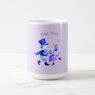 Snowman & Snowgirl Dance - Winter Holidays Vintage Coffee Mug