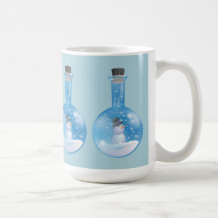 Snowman snowglobe flask coffee mug