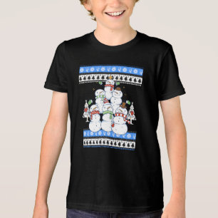 Snowman - Snowman Christmas Tree Ugly Christmas Tri-Blend Shirt