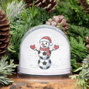 Snowman Soccer Christmas Santa Baseball Sport Snowglobe