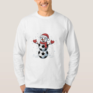 Snowman Soccer Christmas Santa Baseball Sport T-Shirt