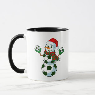 Snowman Soccer Christmas Sport Lovers Mug
