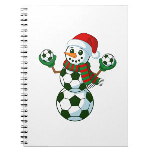 Snowman Soccer Christmas Sport Lovers Notebook