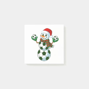 Snowman Soccer Christmas Sport Lovers Post-it Notes