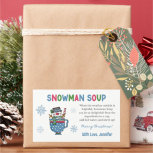 Snowman Soup Recipe Snowman Soup Favour Label