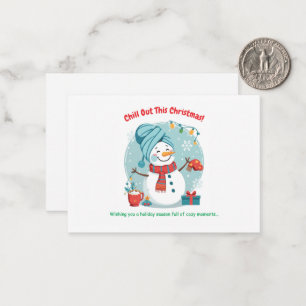 Snowman Spa Day – Funny Christmas Greeting Card