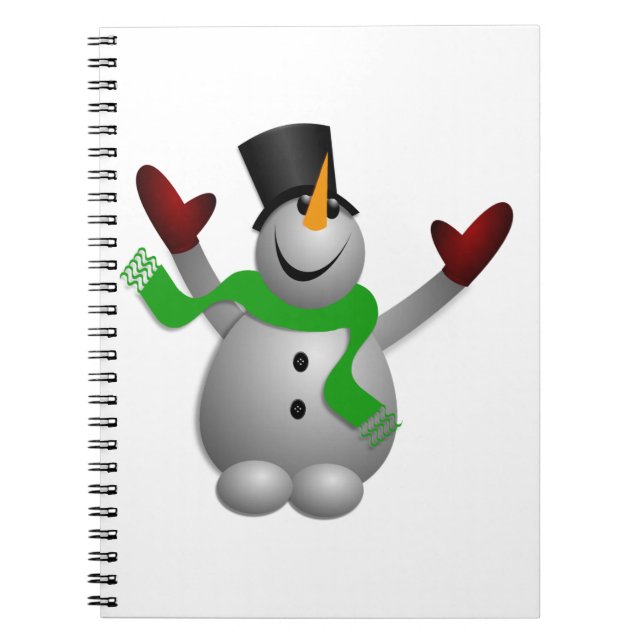Snowman Spiral Notebook (Front)