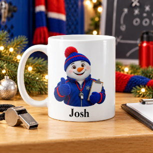 Snowman Sports Coach Christmas Mug