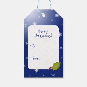 Snowman Stack Christmas Gift Tag