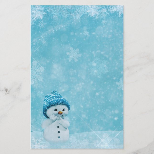 Snowman Stationery (Front)