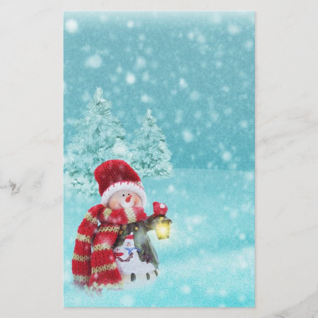 Snowman Stationery (Front)