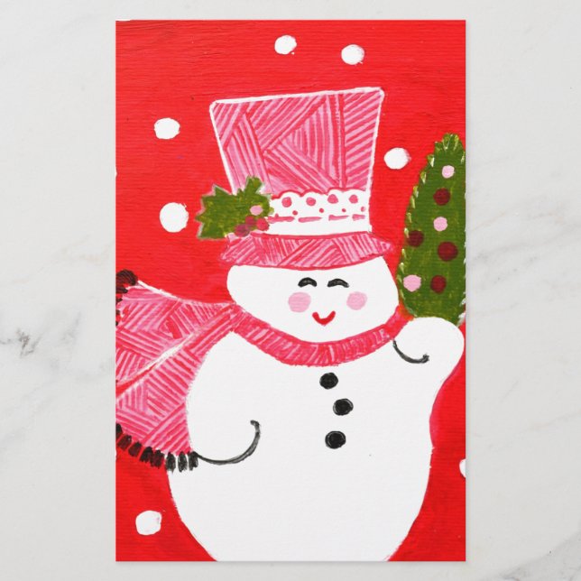 Snowman Stationery (Front)