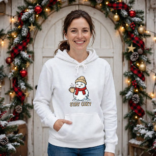 Snowman Stay Cosy Hot Chocolate Christmas Hoodie