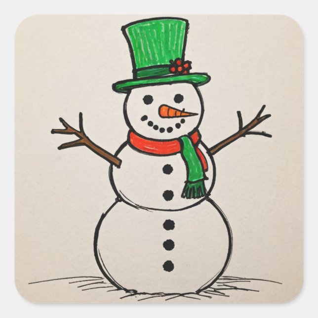 Snowman sticker (Front)