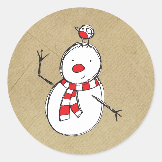 Snowman Sticker (Front)
