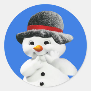 Snowman Stickers Envelope Seals