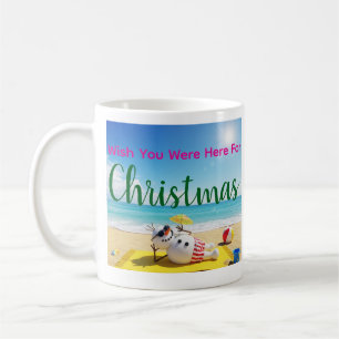 Snowman Sunbathing Coffee Mug