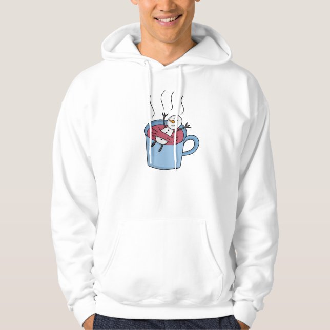 Snowman Tea Coffee Hoodie (Front)