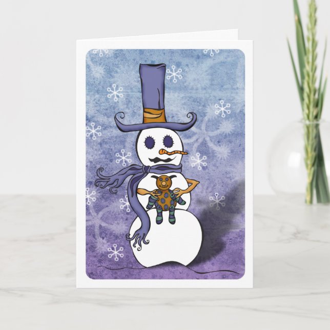 Snowman Teddy Bear Card (Front)