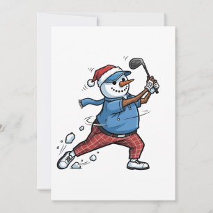 Snowman Tennis Player Christmas 2026 Holiday Card