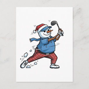  Snowman Tennis Player Christmas 2026 Holiday   Postcard